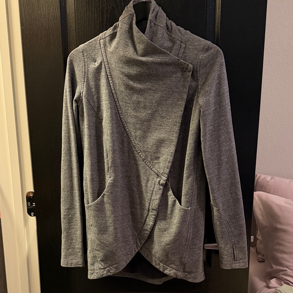 Lululemon Gray Women's Wrap Front Sweater Jacket